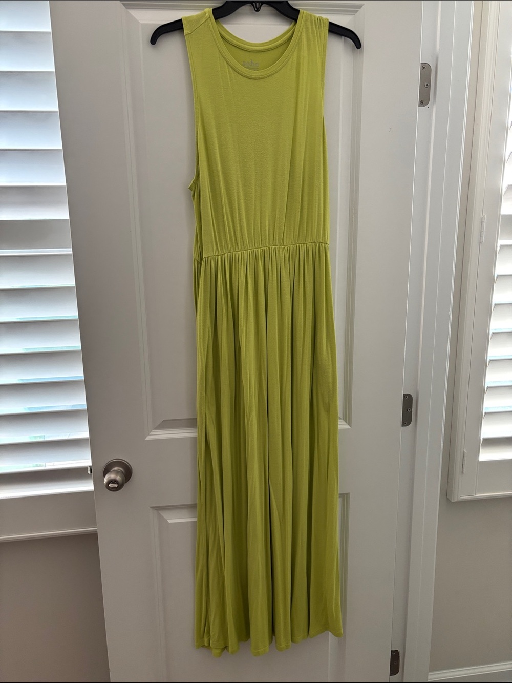 Sleeveless Lime Green Maxi Dress